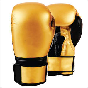 Guantes de boxeo MMA con cierre de cordones de medio Dedo de gama alta con logotipo personalizado para entrenamiento de adultos cómodos - Product Image 1