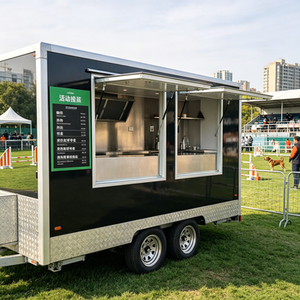 Camion de restauration mobile électrique noir, directement de l'usine, avec comptoir commercial et friteuse intégrée, à Amsterdam Hippodrome - Product Image 1