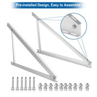 Support de montage triangulaire solaire en aluminium réglable, système d'inclinaison pour toit plat, support de sol en béton, support PV AL6005