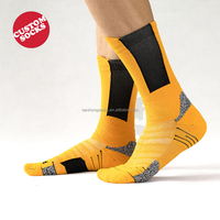 Chaussettes de sport de basket-ball avec logo personnalisé Elite pour hommes vente en gros de chaussettes de gymnastique avec bas de serviette de compression pour équipage