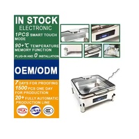 Fournitures pour hôtels et restaurants, plats chauffants en acier inoxydable, ensemble de buffet, chauffe-plats électriques, capacité de 6 L, température numérique intelligente