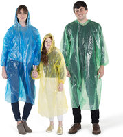 Großhandel Blauer PE-Regenanzug Transparenter Wasserdichter Regenmantel Poncho-Set Plastik PE Einweg-Regenmantel