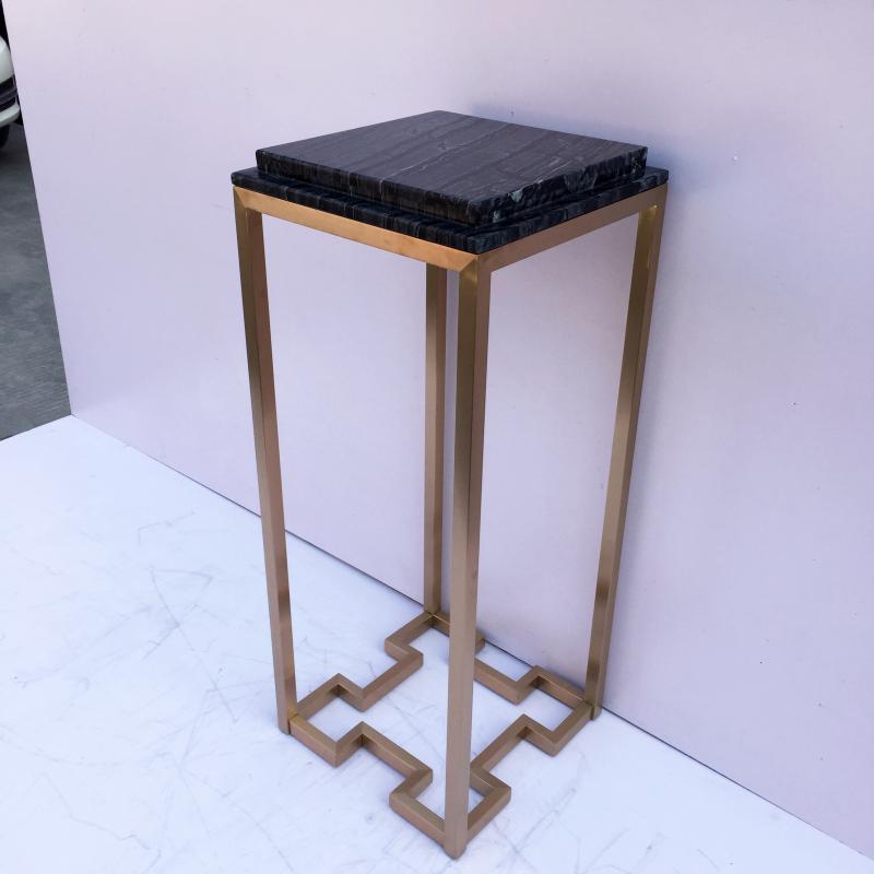 Salon Table D'appoint En Acier Inoxydable Table Basse En Marbre Moderne Coin Café Fleur De Table Organisateur