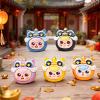 Mini figurines de tête de danse du lion, décorations DIY, boîtes mystère assorties, ornements de bureau en résine, jouets, cadeaux pour enfants