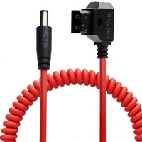 Alvin's Cables Ultra Soft D-Tap auf 2.1 DC Power Spiralkabel für Atomos Shinobi, für Blackmagic Video Assist, SmallHD 702 usw.