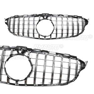 สำหรับ Mercedes Benz C-class W205 C205 2014-2018 กระจังหน้ารถยนต์สไตล์ GTR สำหรับ C220 C250 C300 C350 อุปกรณ์ตกแต่งรถยนต์ - Product Image 6