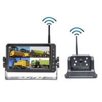 Système de caméra de recul sans fil magnétique | Aide au recul de voiture avec vision nocturne | Kit de caméra de recul WiFi avec moniteur 7 pouces fonctionnant sur batterie