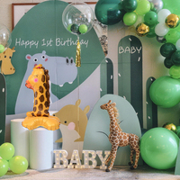 Ballons en aluminium géants en forme de chiffres animaux mignons pour fêtes d'anniversaire d'enfants - Vente en gros
