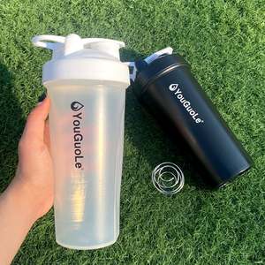 BPA Free Proteine Shaker Bottiglie di Plastica 600ml di Plastica Sport Bottiglia di Acqua Logo Personalizzato Shaker Flasche - Product Image 2