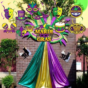 Set de Decoración para Fiesta Temática de Carnaval DAMAI, Decoraciones Colgantes de Cartón con Espirales para Mardi Gras - Product Image 5