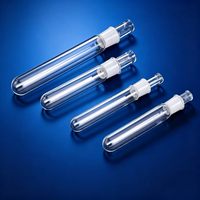 Tube à essai en verre de quartz de haute pureté 99,99 % avec joint moulé et bouchon, résistant à la chaleur, sur mesure pour laboratoire, OEM