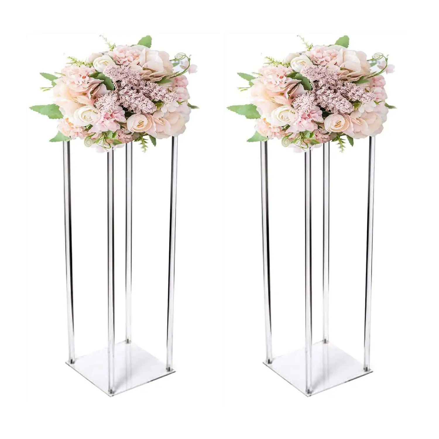 Fournisseur de mariage centres de table de mariage de luxe décorations acrylique fleur support présentoir décoration de mariage