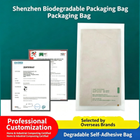 Sac plat biodégradable pour l'emballage de fournitures de bureau, écologique, PLA PBAT compostable, certifié EN13432