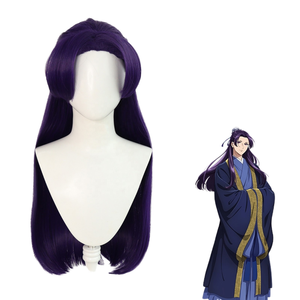 Perruque de cosplay Zhong Duling, cheveux synthétiques violets, chignon détachable, oreilles de chat, <span class=keywords><strong>anime</strong></span>, jeu - Product Image 1