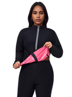 Combinaison de sauna en polyester pour femme Dream Shaper avec fermeture éclair pour l'entraînement en salle de sport et veste de sauna pour la transpiration