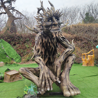 Statue d'homme-arbre personnalisée avec mouvements et son, arbre animatronique mythique parlant