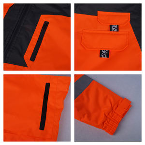 Chaquetas de invierno reflectantes de uniforme de trabajo de seguridad de poliéster impermeable de <span class=keywords><strong>alta</strong></span> <span class=keywords><strong>visibilidad</strong></span> para hombre LX - Product Image 3