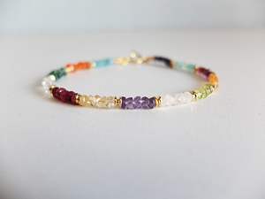 Pulsera de turmalina de sandía delicada de alta calidad al por mayor joyería de cristal curativo hecha a mano joyería impermeable que no se deslustra - Product Image 5