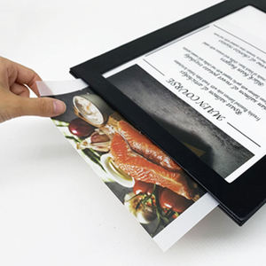Porte-menu en cuir pour restaurant, hôtel, bar, boisson, fabricant PU, couverture de menu en cuir A4 pour restaurant, LED - Product Image 4