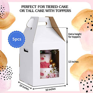 गर्म बिक्री अनुकूलित सफेद कस्टम बॉक्स कप केक पेस्ट्री बॉक्स और पैकेजिंग के साथ खिड़की - Product Image 2