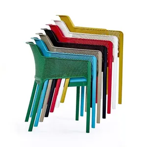 Kkmoon — chaise empilable en plastique, chaise d'extérieur, Style café