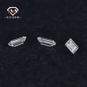 SICGEM unica Baguette incolore Moissanite Lab-ha creato pietre preziose sciolte Baguette taglio eccellente