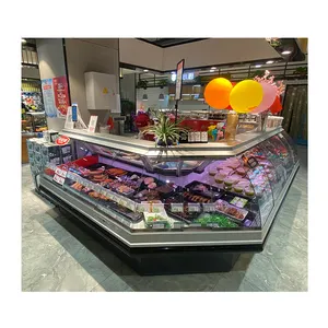 Équipement de réfrigération personnalisé en plusieurs couleurs, réfrigérateur d'affichage pour sushi, fruits de mer, supermarché