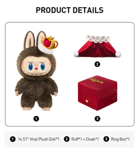 Labubu Première Génération, Grande Poupée en Vinyle Souple, Édition Collaborative, Jouet Boîte Mystère Tendance 37cm, Idéal comme Cadeau - Product Image 2