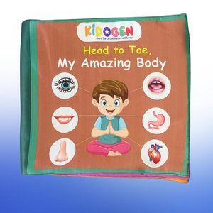 หนังสือผ้า KiDOGEN หัวต่อเท้า หนังสือภาพประกอบเรื่องร่างกายสุดมหัศจรรย์ สำหรับเด็กอายุ 2-4 ปี หนังสือเสริมพัฒนาการเด็กเล็ก KIDOGEN หัวต่อเท้า - Product Image 1