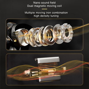 ND หูฟังมอนิเตอร์แบบ In-Ear รุ่นใหม่<span class=keywords><strong>001</strong></span>, 1DD + 4BA เทคโนโลยีผสมหูฟังไฮไฟมีสาย3.5มม. ที่อุดหูเรซินสำหรับเล่นเกมกีฬา - Product Image 5