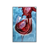 Vente en gros de verres à vin modernes en aluminium, décoration murale en métal, décoration intérieure, Fujian Yihui Arts LB 996