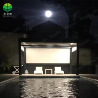 Pergola bioclimatique en aluminium personnalisée en usine réglage motorisé auvent soleil gazebo pour arrière-cour utilisation revêtement en poudre