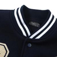 Vestes de baseball et de basketball rétro bleu marine pas chères pour hommes, style universitaire, avec patchwork et lettres brodées, légères