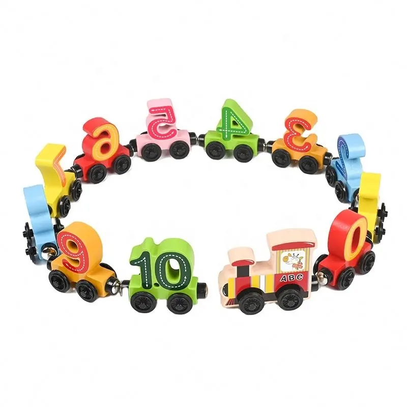 Newest 12 sections of digital small train classic toys children's educational toys track toy car children's CE