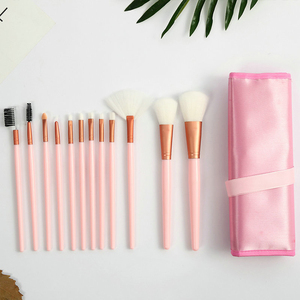 2024 directo de fábrica ODM juego de brochas de maquillaje mango largo buena calidad 12 Uds brochas cosméticas portátiles estuche de belleza bolsa precio <span class=keywords><strong>barato</strong></span> - Product Image 2