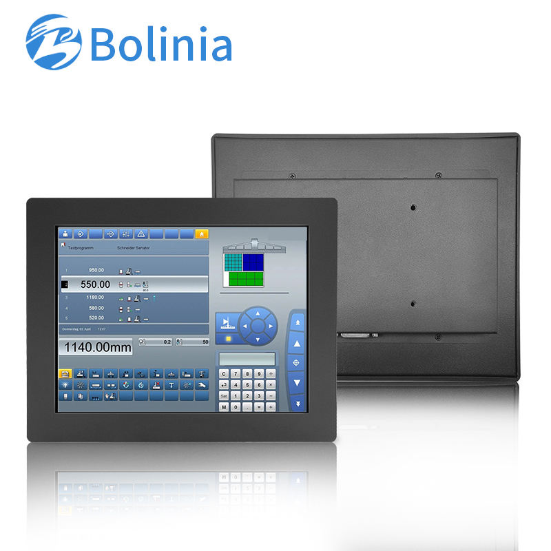 10 Inch Industrial VGA DVI Resistive square Touch Screen Metal Case TFT Display Embedded OEM ODM Industrial LCD Monitor