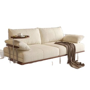 <b>Sofa</b> Bed Foldable Double Size Multi Functional Living Room Small Apartment Use With <b>Wooden</b> <b>Frame</b> And Leather Upholstery - Product Image 5