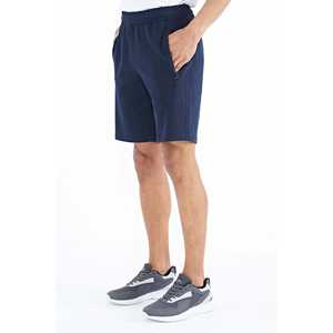 Shorts en coton pour homme Ryan Indigo, taille mi-haute, décontractés, respirants, coupe standard, taille S - Product Image 1