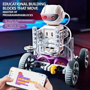 STEM Robot Building Blocks Kit Plastic <b>Battery</b> <b>Operated</b> App Programming Toy 402 Parts Physical Science Experiment Set for Ages - Product Image 1