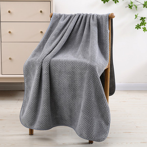 Serviette <span class=keywords><strong>de</strong></span> <span class=keywords><strong>bain</strong></span> rectangulaire en velours corail à motif ananas, plusieurs tailles, pour <span class=keywords><strong>adulte</strong></span>, séchage rapide, absorbante, pour la natation et le fitness, extra épaisse - Product Image 4