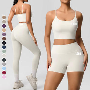 FH Wholesale Ensemble <span class=keywords><strong>3</strong></span> Pièces de Haute Qualité pour Femme : Leggings et Shorts de Course Taille Haute, Confortables, Séchage Rapide, Respirants, pour Gym et Yoga - Product Image 2