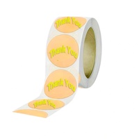 Gracias, etiqueta adhesiva impermeable, autoadhesiva, impresión personalizada, logotipo, impresora, pegatina de corte
