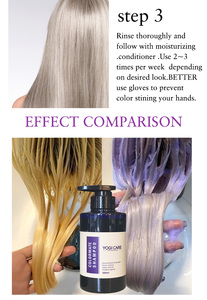 Set de Champú y Acondicionador Morado YOGI Custom Herbs – Cuidado Corrector del Color para Cabello Rubio, Decolorado y Gris - Product Image 5