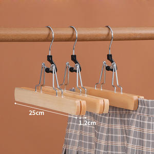 Vente en gros pince en <span class=keywords><strong>bois</strong></span> pantalon jupe cintre <span class=keywords><strong>bois</strong></span> cintre pour extension de cheveux perruques - Product Image 2