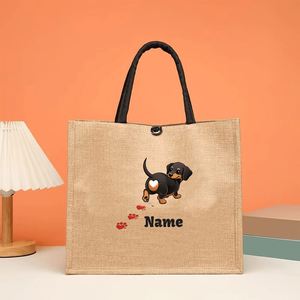 Bolso de Lino con Estilo Divertido y Novedoso, Bolso de Compras, Bolso de Almacenamiento, Bolso de Hombro de Gran Capacidad, Personalizado y Moderno - Product Image 2