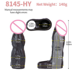 <strong>Black</strong> Big Glans Realistic <strong>Penis</strong> <strong>Sleeve</strong> Reusable Cock <strong>Sleeve</strong> with Cock Ring Silicone <strong>Penis</strong> Enlarger Male <strong>Penis</strong> Sheath Sex Toys - Product Image 6