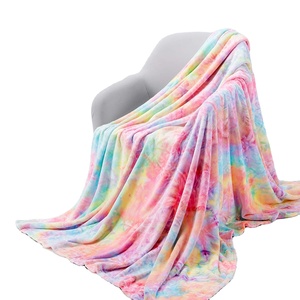 Nhà Máy Đầy Màu Sắc Cầu Vồng Màu Hồng Tie Dye Cầu Vồng Dày Lông CừU Dài PV Lông Chăn Ném Chăn Cho Mùa Đông Trang Trí Nội Thất - Product Image 1