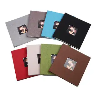 Amazon Hot Sale Multi-color Flax Photo Album