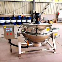 100L 200L RVS Fruitjammachine Stoom Gas Elektrische Verwarming Gejackete Ketel met Mixer Roerwerk