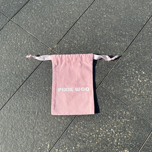 <b>Personalised</b> 100% Organic Cotton Drawstring Packing Pouch Eco-friendly Cotton Dust Bag with <b>Ribbon</b> - Product Image 2